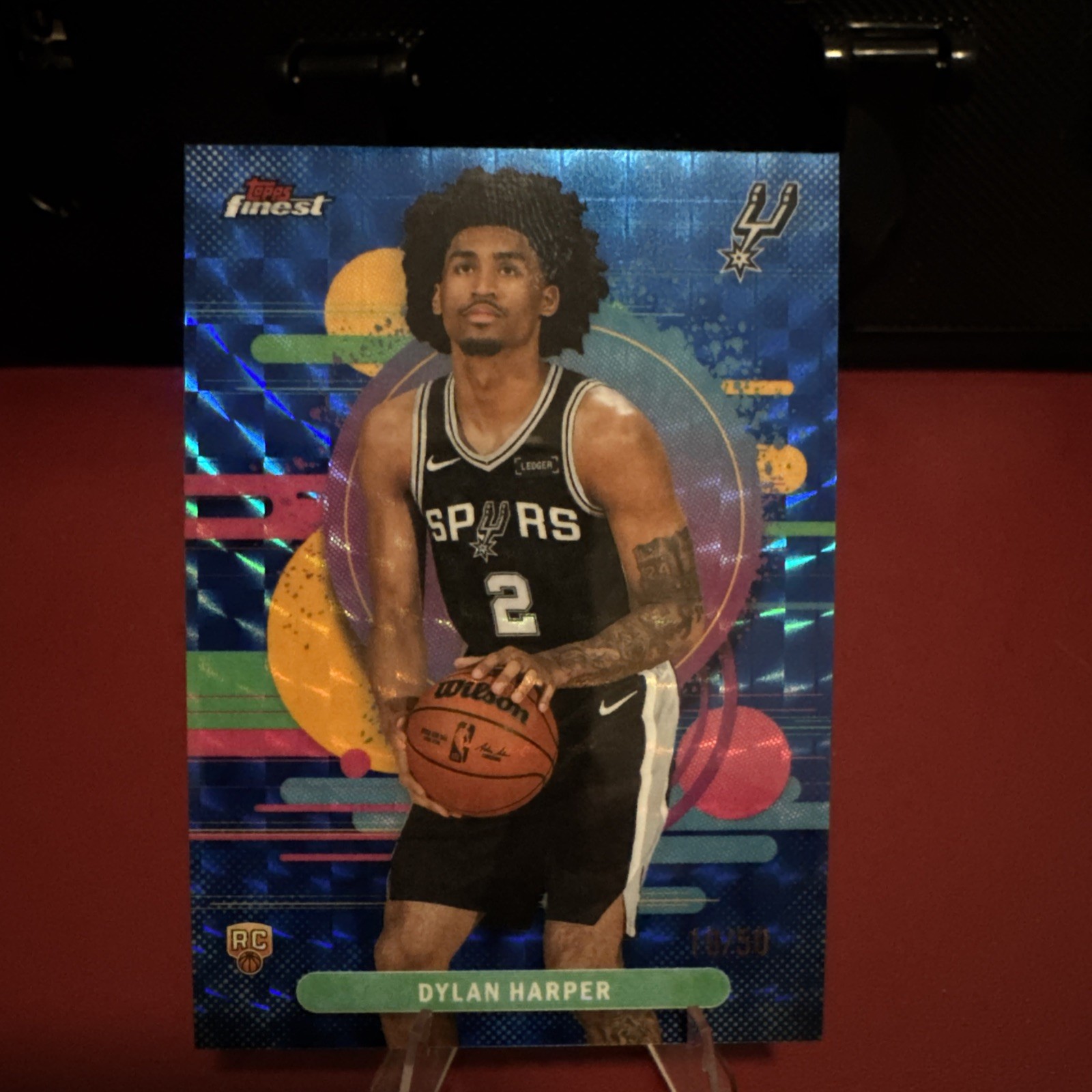 DYLAN HARPER 2025-26 TOPPS FINEST UNCOMMON ROOKIE BLUE GEOMETRIC RC /50 Q5752