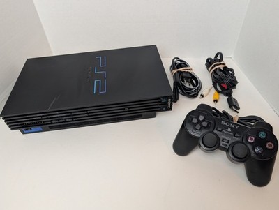 Sony PlayStation 2 PS2 Console SCPH-39001 w/ Cables & Controller Port Dmg Tested