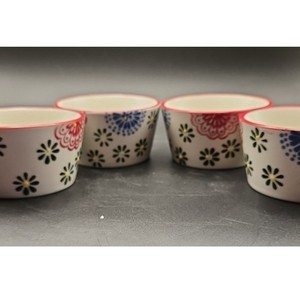 4 American Atelier Main Street Ceramic Round Blueberry Basket Ramekins
