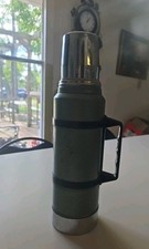 Vintage Aladdin Stanley Thermos No. A-944C Quart Green Made In USA 11 Stopper
