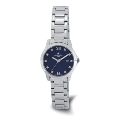 Charles Hubert 28mm Womens Stainless Steel Quartz Blue Dial 