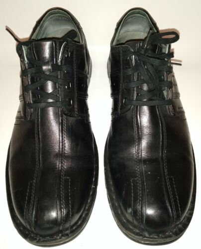 CLARKS Black Leather Split Toe Fashion Sneakers Ox