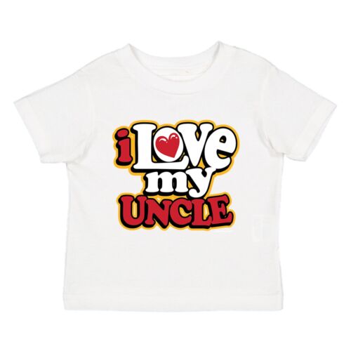 XtraFly Apparel Youth Toddler Love My Uncle Boy Girl Kids Child Crewneck T-Shirt - Picture 8 of 10
