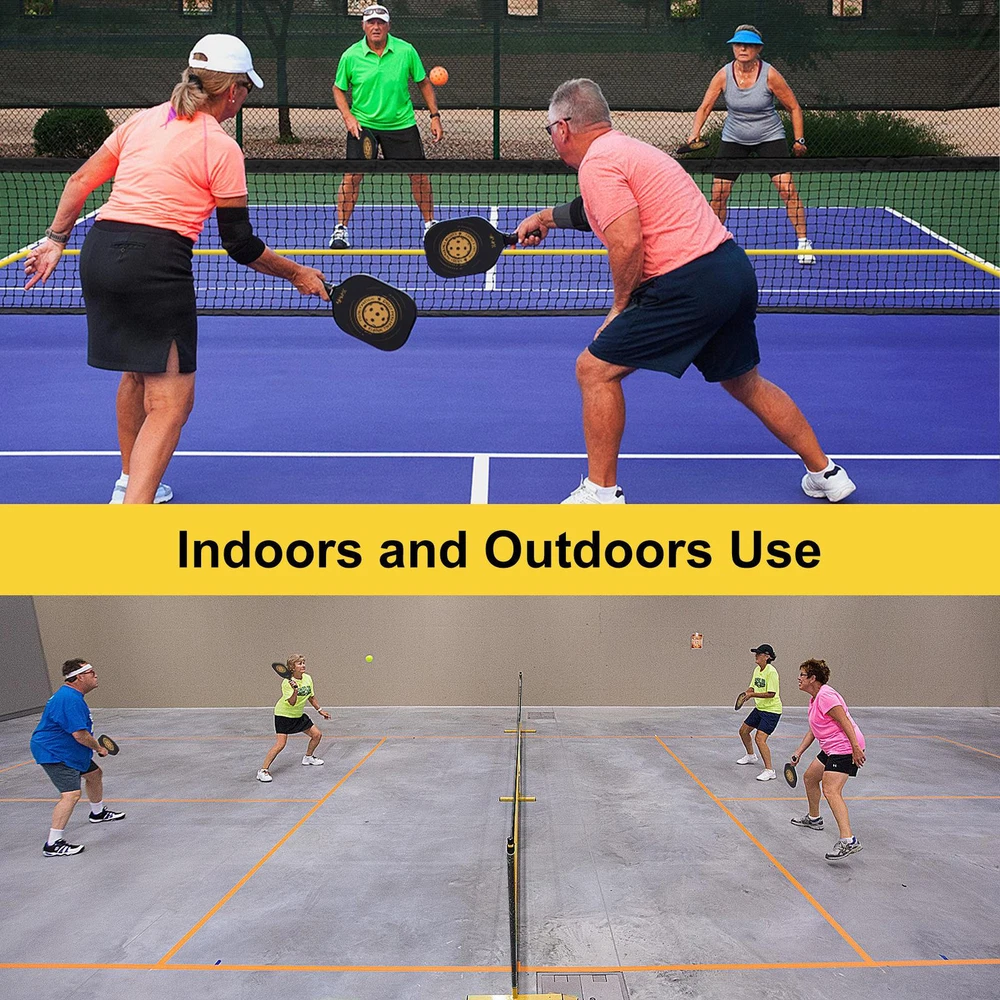 Pickleball Net W/Wheels Court Marking Kit 22 FT Pickleball Net Frame w/4 Racket
