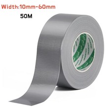 Width 10-60mm 50M Self-Adhesive Cloth Tape Duct Gaffer Tapes Waterproof Silver