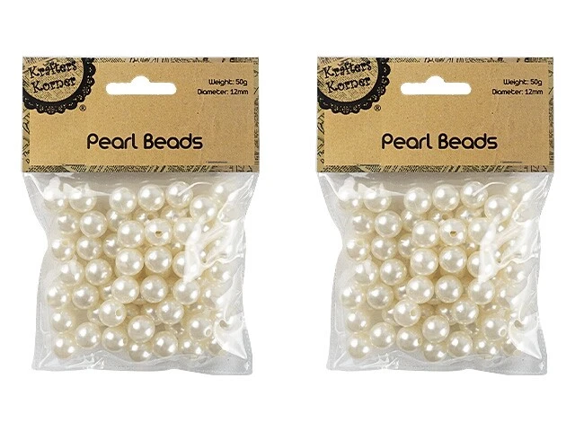 Cream Faux Pearls - 12 mm Fake Pearls