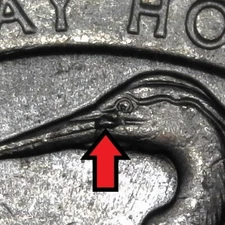 2015-P Bombay Hook Die Chip Bird's Eye Error/Variety Cir Washington ATB Quarter