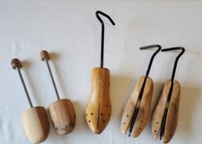 Lot of 5 Vintage Wood Shoe Trees Form Stretchers