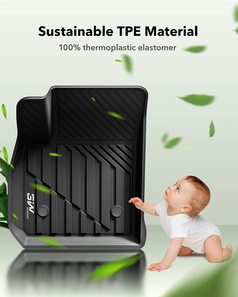 Alfombrillas 3W aptas para Cadillac XTS 2013-2019 TPE revestimiento de piso de auto para todo tipo de clima Foto 3 de 4