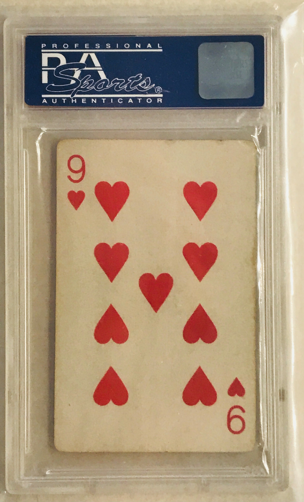 1953 Vintage Brown & Bigelow "BABE RUTH" 9 of Hearts - PSA 7  view 2