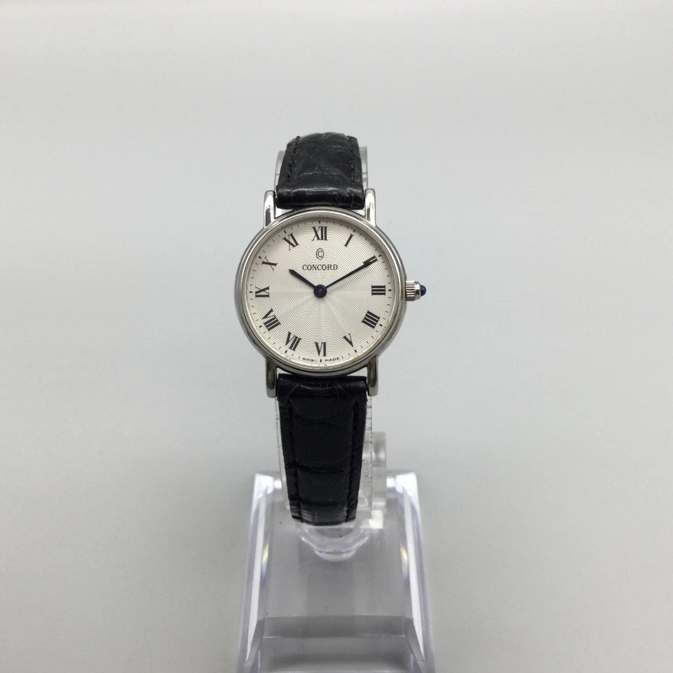 Reloj Concord Bennington Mujer 25mm Tono Plateado Correa Cuero Batería Nueva Foto 2 de 4