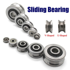 V/U Shaped Groove Metal Ball Bearing Guide Pulley for Model Cars Bore:3/4/5/6mm