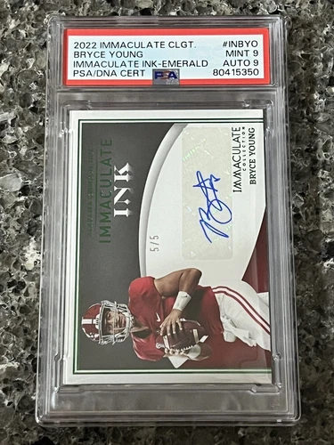 2022 Immaculate Collegiate Bryce Young Immaculate Ink Emerald 5/5 POP 1