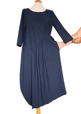 Oska Blue Lagenlook Asymmetric Midi Dress, Size:1 | eBay