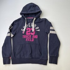 Superdry Hoodie Women Small Spell Track Field Distress Sweatshirt Hype Core No