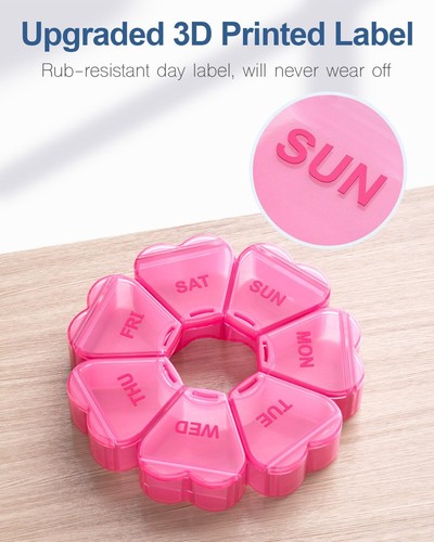 Large Weekly Pill Organizer/Box 7 Day Daily Vitamin Case Large Capacity Compa... - Bild 5 von 6