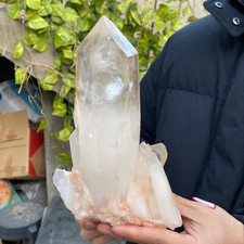 4.3lb Natural Clear White Quartz Crystal Cluster Rough Healing Specimen