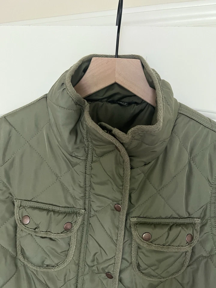 女式 STOIC Sherpa 抓绒衬里绗缝全拉链按扣夹克外套,尺寸 M — 第 3/3 张图片