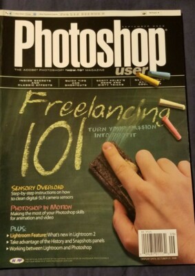 Photoshop User Magazine Sep 2008 Freelancing 101 DSLR Photography Adobe Tips