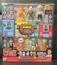 RYAN'S WORLD 25 Piece Deluxe Collector’s Figure Pack with 12 Virtual Codes NEW