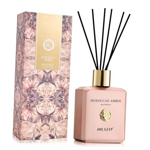 Reed Diffuser Set,10.15 oz(300ml) Moroccan Amber Fragrance Morrocan Amber