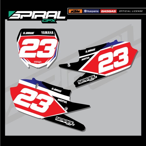 Custom MX Hintergründe Zahlen Grafik Original-Zubehör-Hersteller Yamaha YZF YZ 250 450 2021 ALLE JAHRE