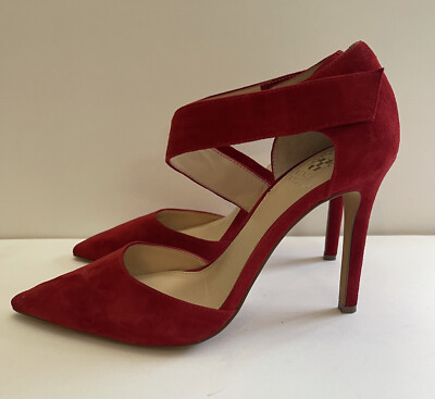 Vince Camuto Pump Heels Red Suede Size 7M