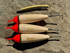 Float Fishing, 3 Raven  Gold Standard Premium Balsa Floats,  15 Gram FD Floats