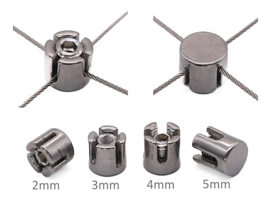 Drahtseil Kreuzklemme Rankgitter A4 316 Marinequalität Edelstahl 2mm 3mm 4mm 5m