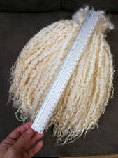 Natural Mohair for Doll Hair 10  12    Washed Teeswater Fleece