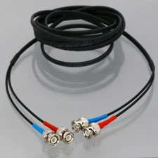 Signal Dual Cable both BNC end 10~50FT For Dynasonics DXN Ultrasonic Flow Meter