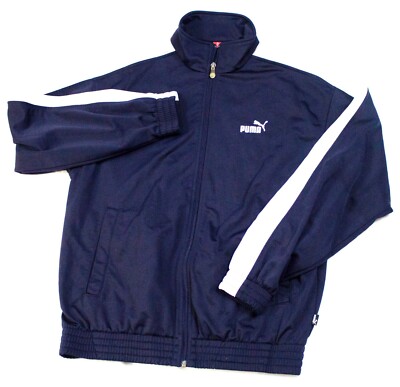 Puma Mens Long Sleeve Full Zip Sweatshirt Track Jacket Logo Size Small