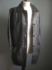 Distressed Leather Jacket 16 14 Western Boyfriend Vintage Brown Soft Elements
