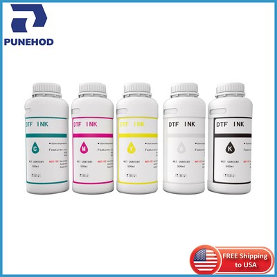 PUNEHOD 5*500ml DTF Ink Direct to Transfer Film Ink for Epson DTF Printer