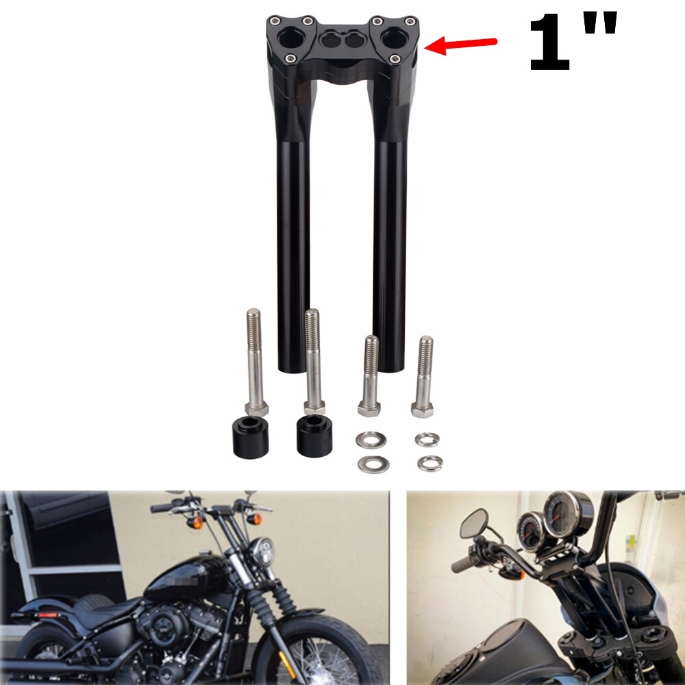For Harley Dyna Softail 1" Club Style Pullback Modular Handlebar Tall Risers Kit