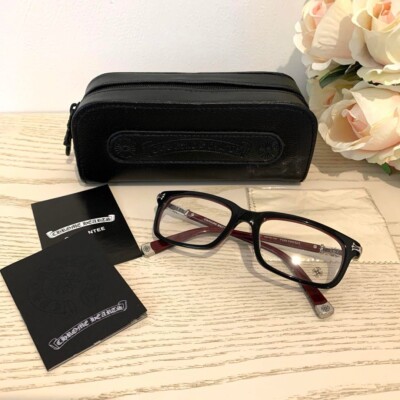 【希少！極美品！】CHROME HEARTS  FUN HATCH CHROME HEARTS Fun Hatch Eyeglasses Black BOC Frame W/Case Rare