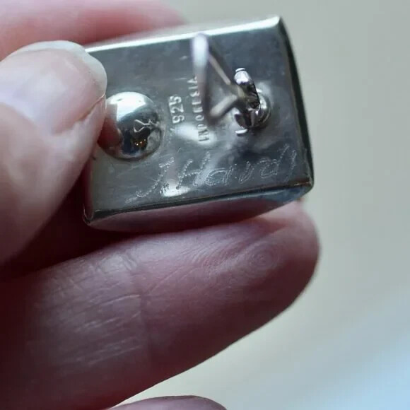 John Hardy Sterling Silver Rectangular Open Work … - image 3