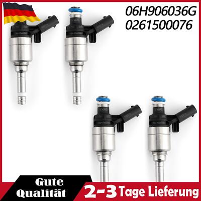 4x Einspritzventil Injektor 06H906036G 0261500076 für Audi A4 A3 A5 TT VW