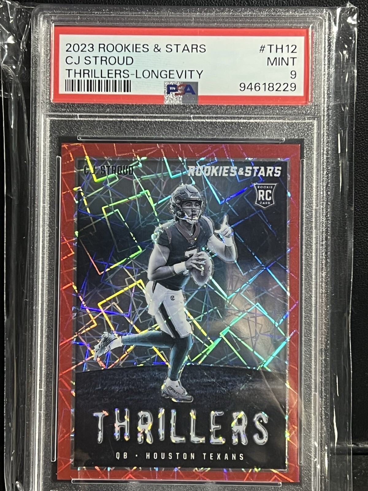 2023 Rookies & Stars CJ Stroud Thrillers Longevity Prizm PSA 9