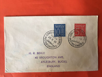 SS Suecia 2 London nach Göteborg Ozeandampfer Schweden 23. September 1963 an Bord verschickt