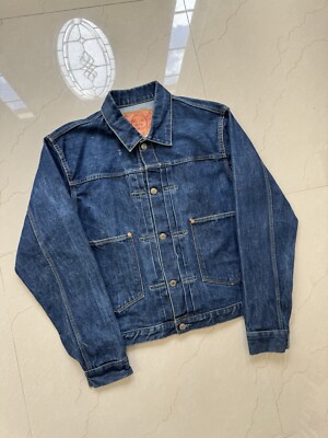 EVISU Jacket Denim Jacket Indigo Women's Size Large Dark Wash | eBay