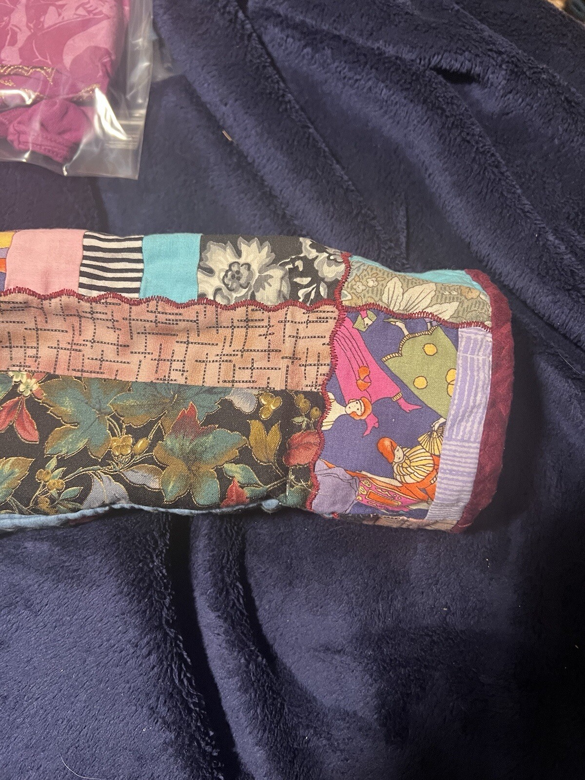 Handmade Patchwork Women’s Jacket Flowers Cats Pl… - image 9