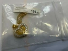 9ct Gold Plated Silver Cubic Zirconia 'Nan' Heart Pendant.