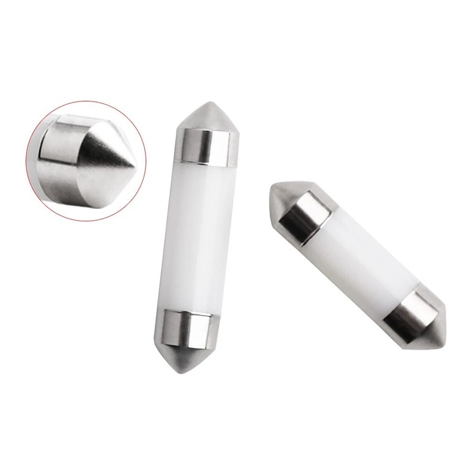 10x 41MM Festón LED Interior Matrícula Domo Mapa Bombilla 6000K Blanco Foto 4 de 4