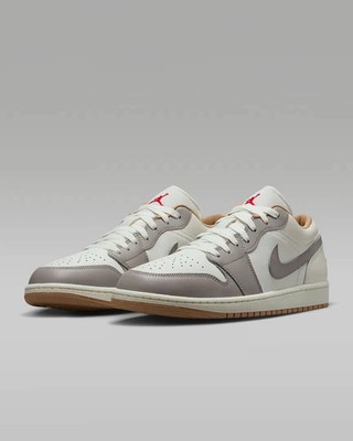 Nike Air Jordan 1 Low Sail College Grey Rattan Sneakers 553558-169