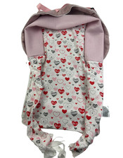Tiruybed Baby Lounger Cover Pink Hearts Portable Infant Nest NO PAD 0-12M