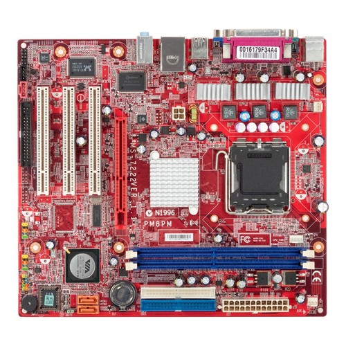 Mainboard Micro-ATX MSI MS-7222 VER:1.1 PM8PM Socket LGA775 DDR2 AGP PCI - Picture 2 of 3