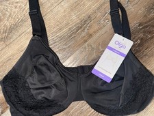 Olga  Women's Bra Gentle Lift Underwire Unlined Black Unlined  38C