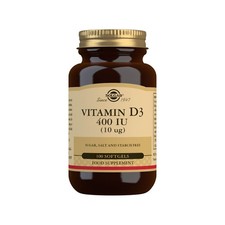 Solgar® Vitamin D3 400 IU (10 μg) Softgels - Pack of 100