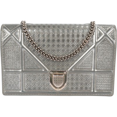 Dior Metallic Perforated Cannage Diorama Crossbody Bag Tasche